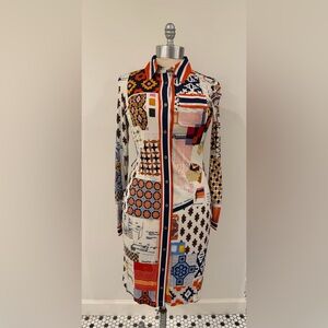 Tory Burch Laurence Scrapbook Midi Length Dress - Sz XS